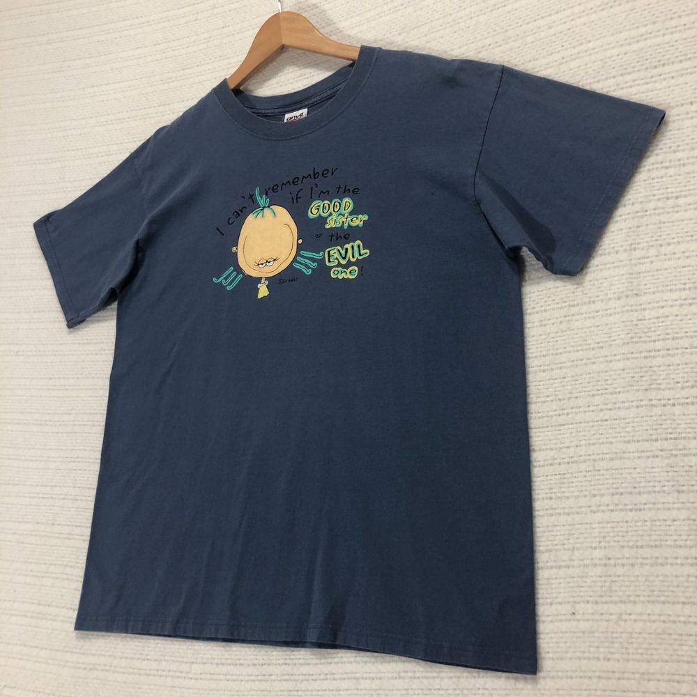 I Can't Remember If I'm‎ the Good Sister Anvil Graphic T-Shirt Blue Size Large